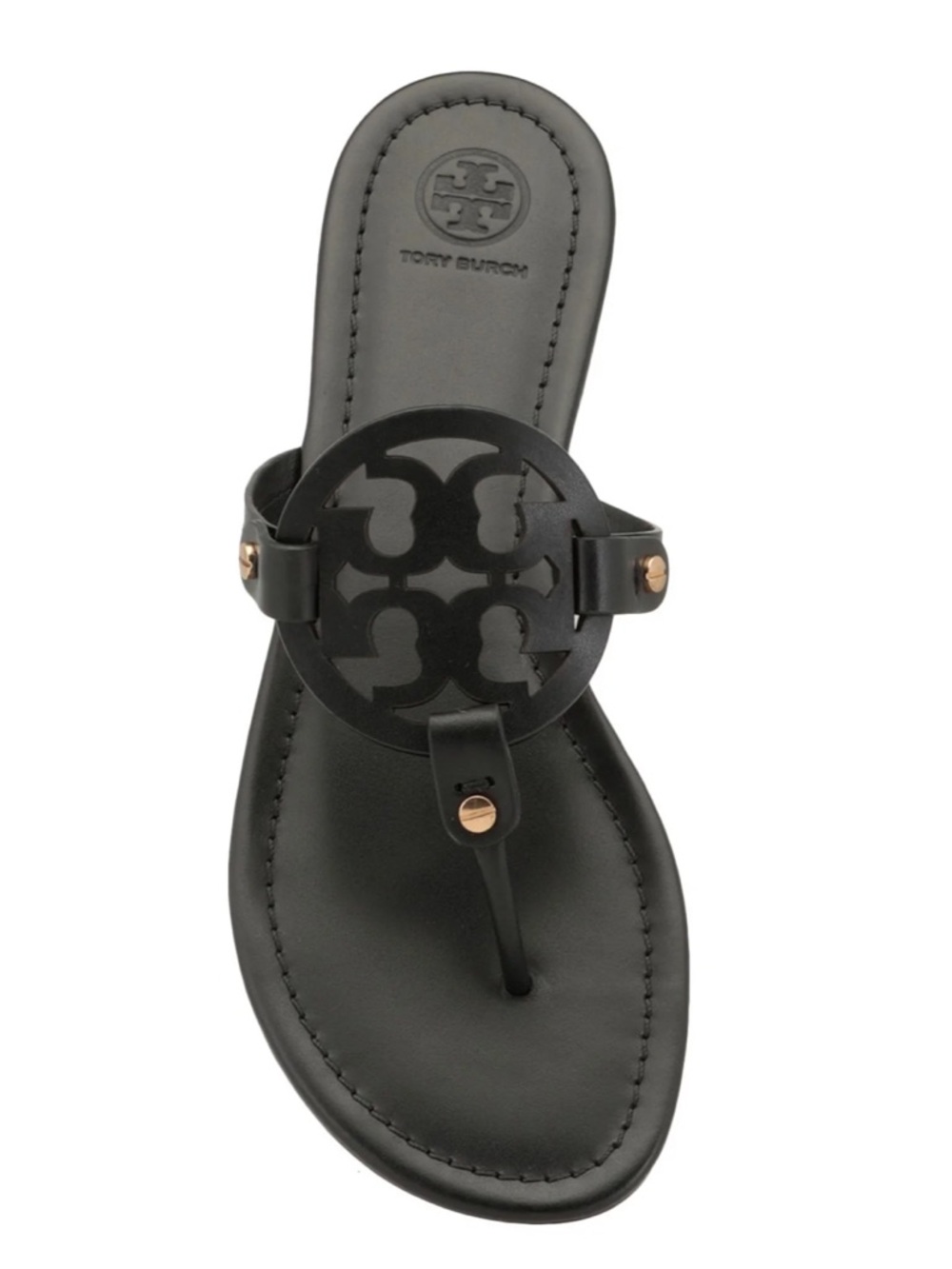 Tory Burch Miller Cut-Out Leather Flip-Flops